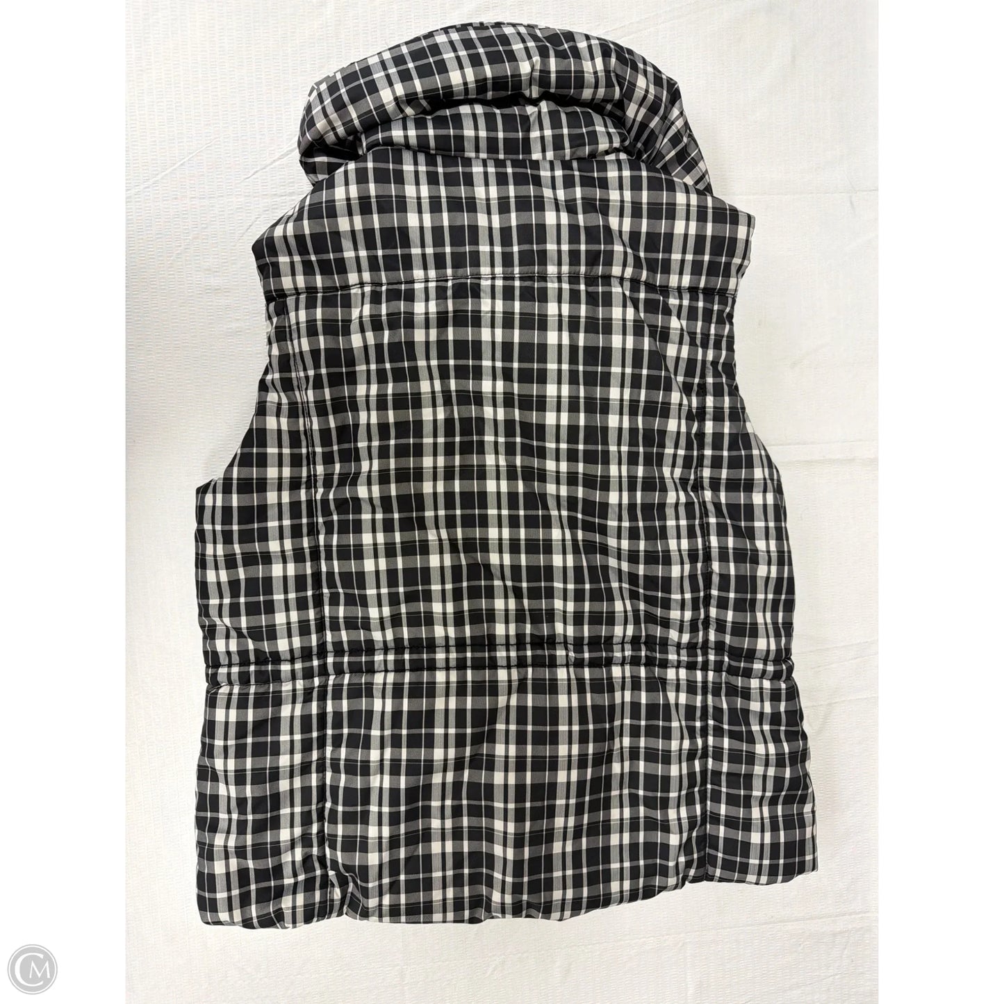 Vest Puffer & Quilted By Calvin Klein In Black & White, Size: Xl