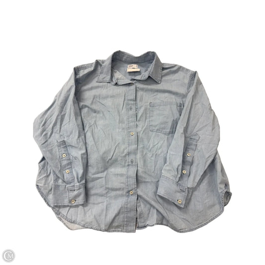 Top Long Sleeve By Sonoma In Blue Denim, Size: 2x