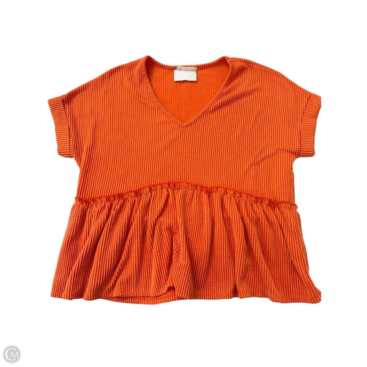 Top Short Sleeve By Jolie In Orange, Size: M