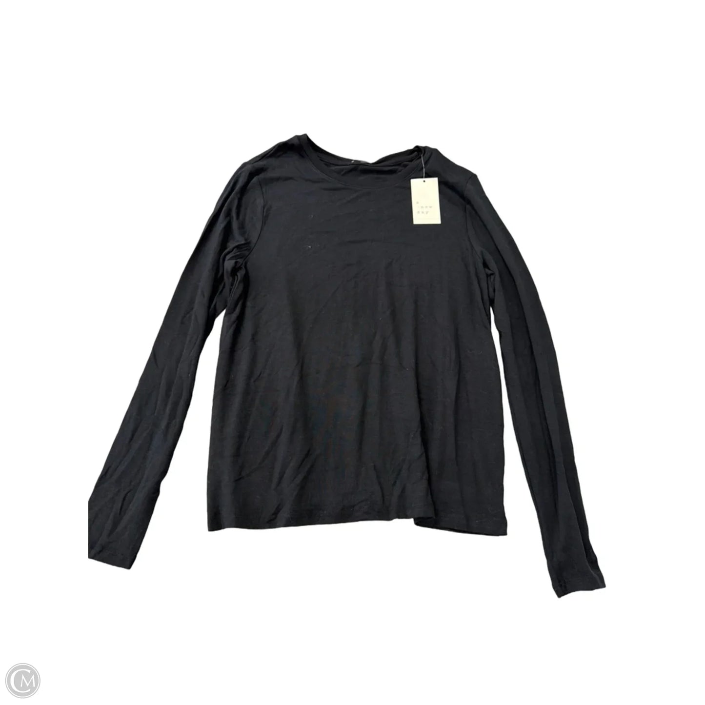 Top Long Sleeve Basic By A New Day In Black, Size: M