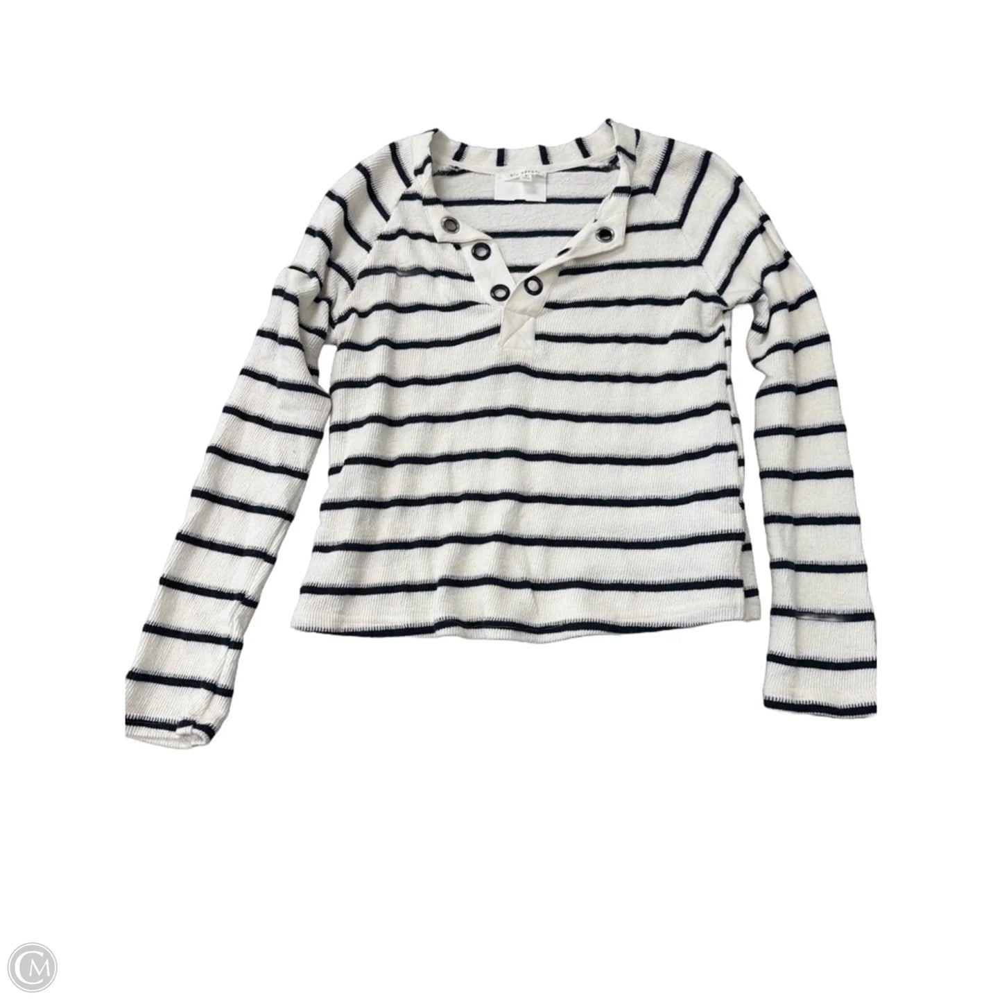 Top Long Sleeve By Blu Pepper In Striped Pattern, Size: S