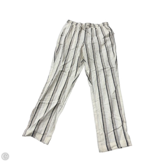 Pants Linen By Morgan Taylor In Striped Pattern, Size: 8