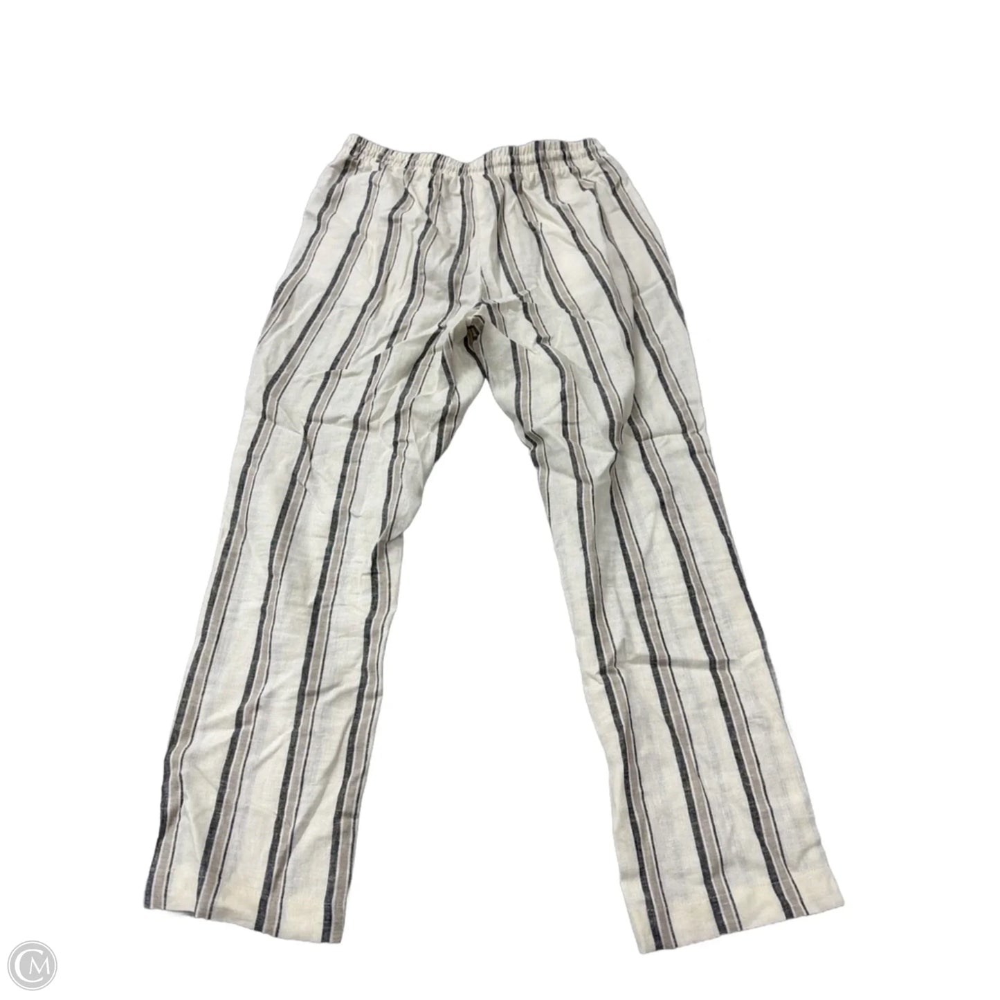 Pants Linen By Morgan Taylor In Striped Pattern, Size: 8