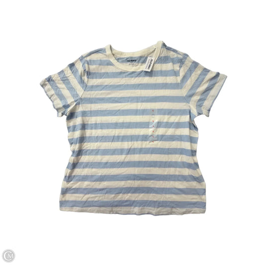 Top Short Sleeve Basic By Old Navy In Striped Pattern, Size: L