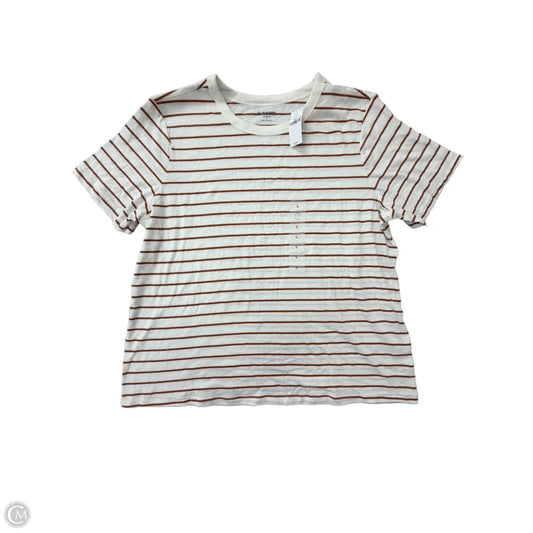 Top Short Sleeve Basic By Old Navy In Striped Pattern, Size: L