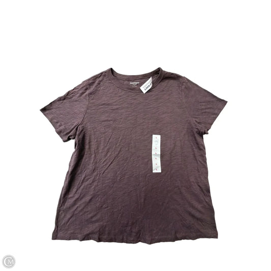 Top Short Sleeve Basic By Old Navy In Purple, Size: L