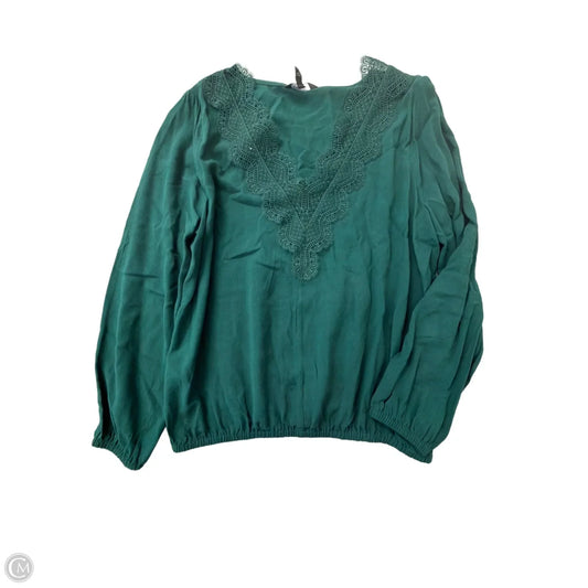 Top Long Sleeve By Express In Green, Size: Xs