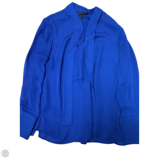 Top Long Sleeve By White House Black Market In Blue, Size: Mp