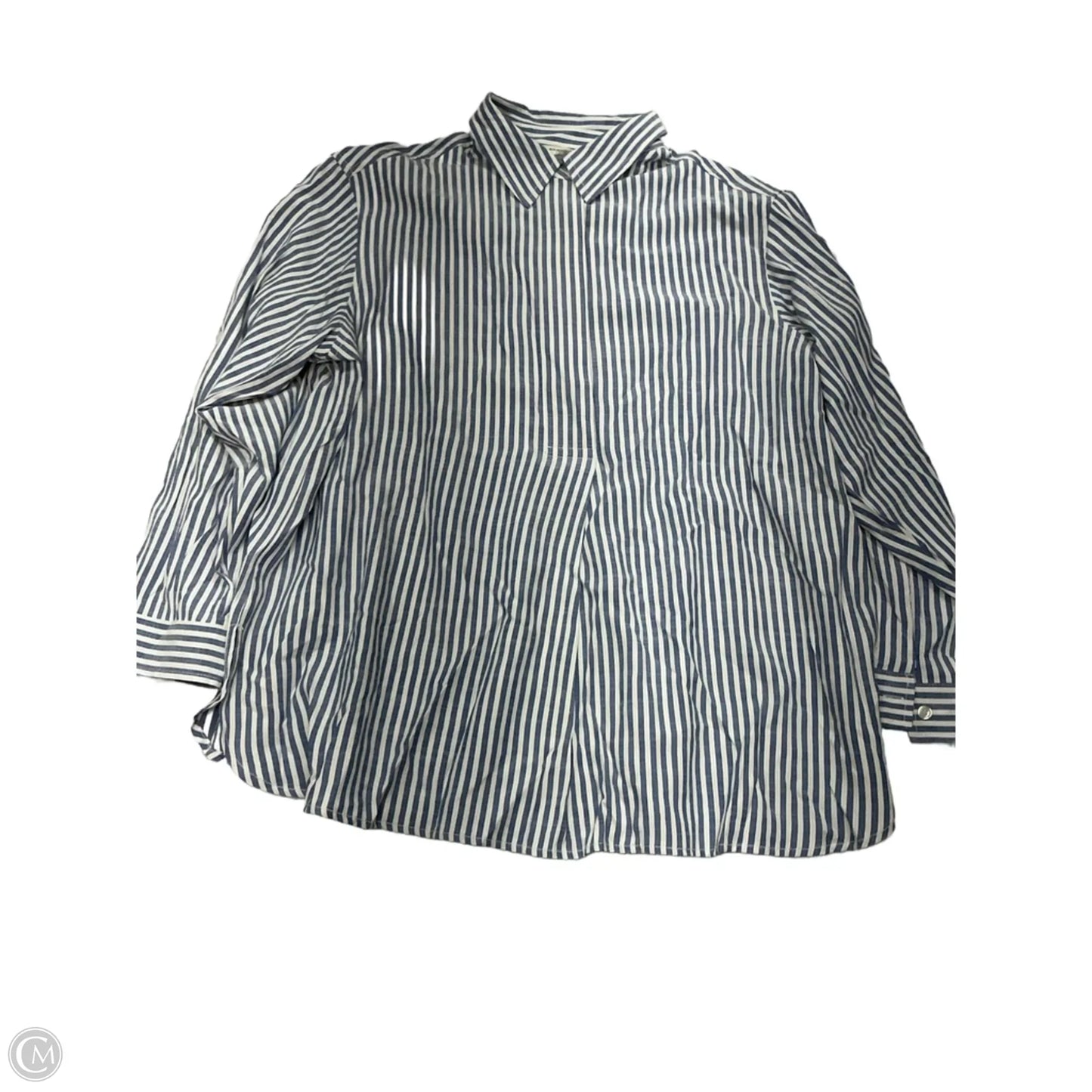 Top Long Sleeve By Max Studio In Striped Pattern, Size: 1x