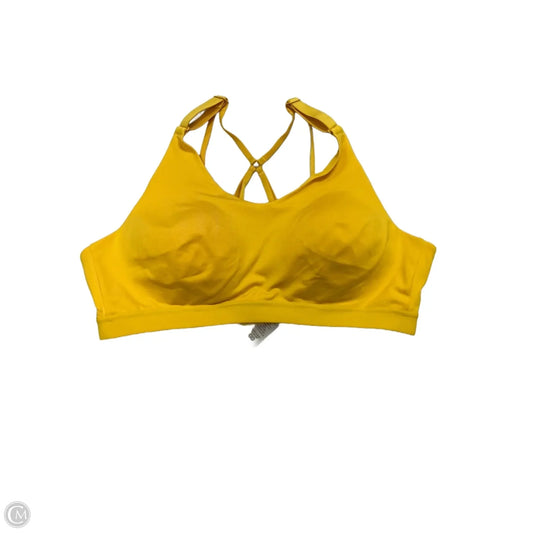 Athletic Bra By Calia In Yellow, Size: Xl