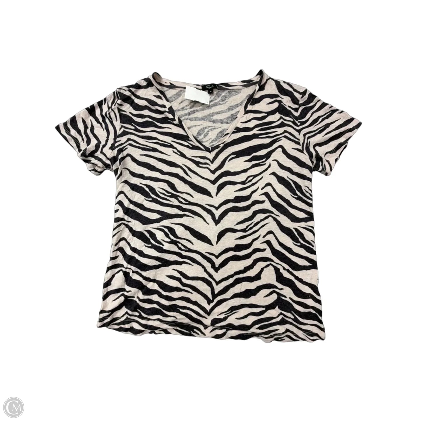 Top Short Sleeve Basic By Rails In Zebra Print, Size: M