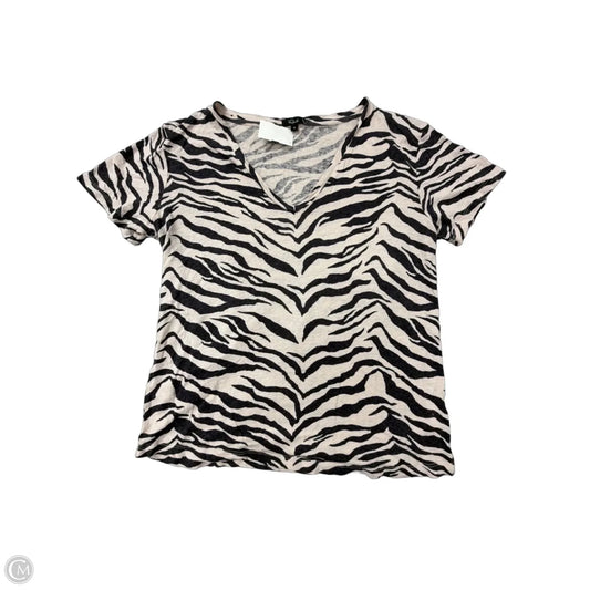 Top Short Sleeve Basic By Rails In Zebra Print, Size: M