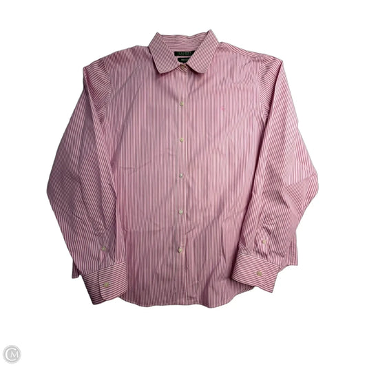 Top Long Sleeve By Lauren By Ralph Lauren In Pink, Size: Xl
