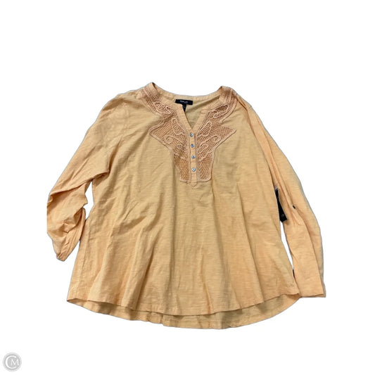 Top Long Sleeve By Style And Company In White, Size: 3x