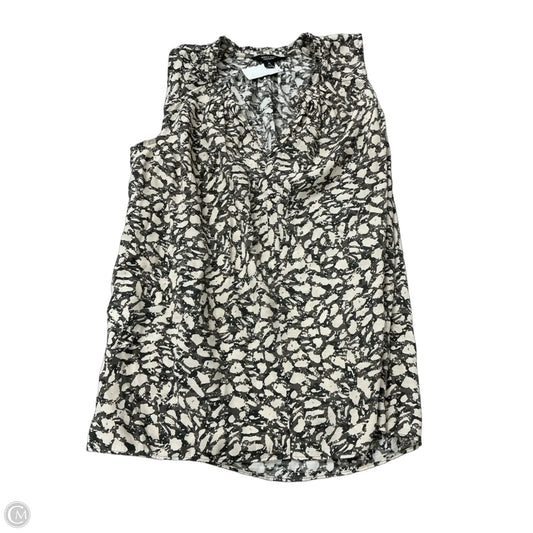 Top Sleeveless By Simply Vera In Grey & Tan, Size: M