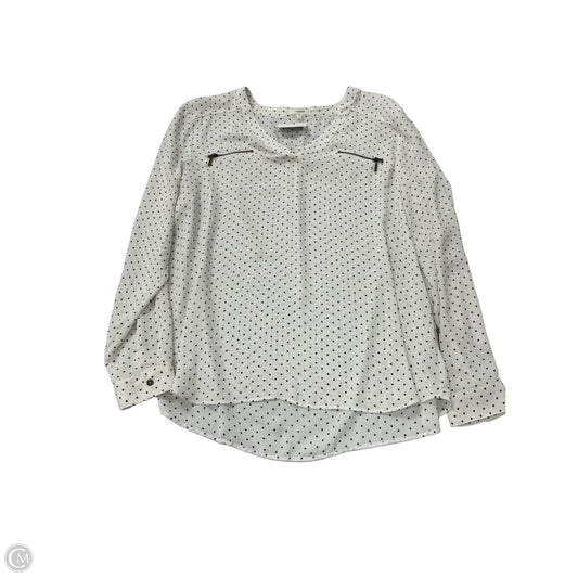 Top Long Sleeve By Maurices In Polkadot Pattern, Size: 1x