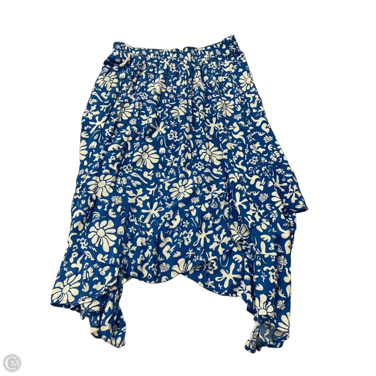 Skirt Maxi By So In Blue & White, Size: 1x