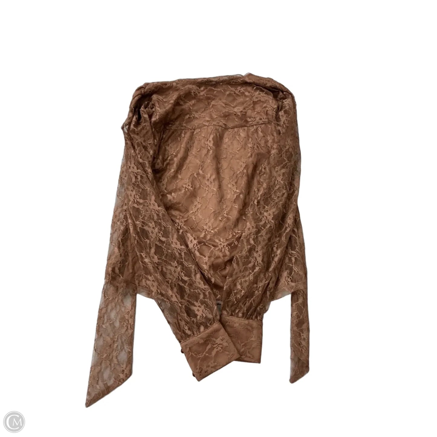Top Long Sleeve By Clothes Mentor In Brown, Size: S