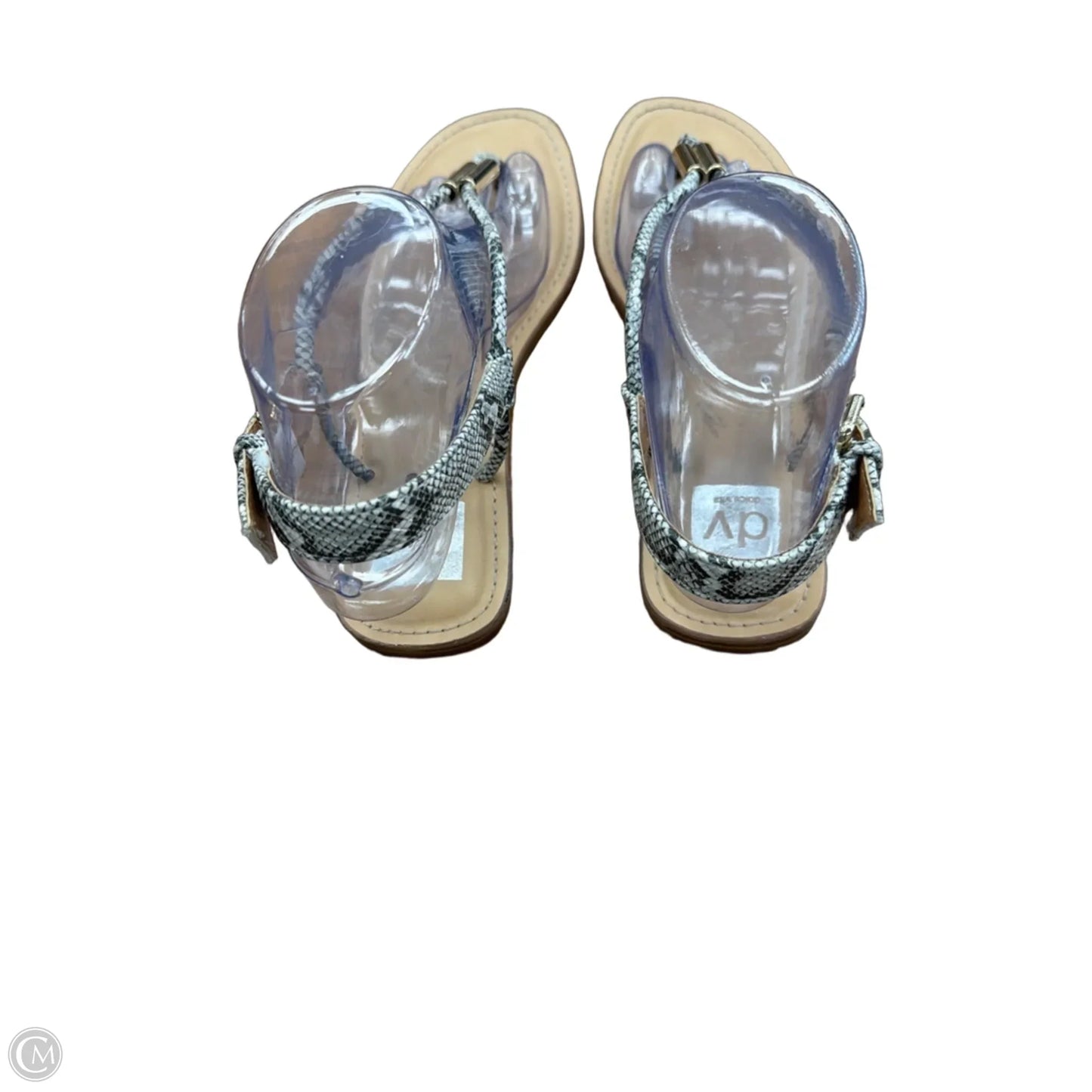 Sandals Flats By Dv In Snakeskin Print, Size: 8.5