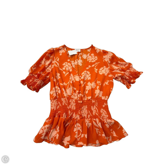 Top Short Sleeve By Sienna Sky In Orange, Size: M