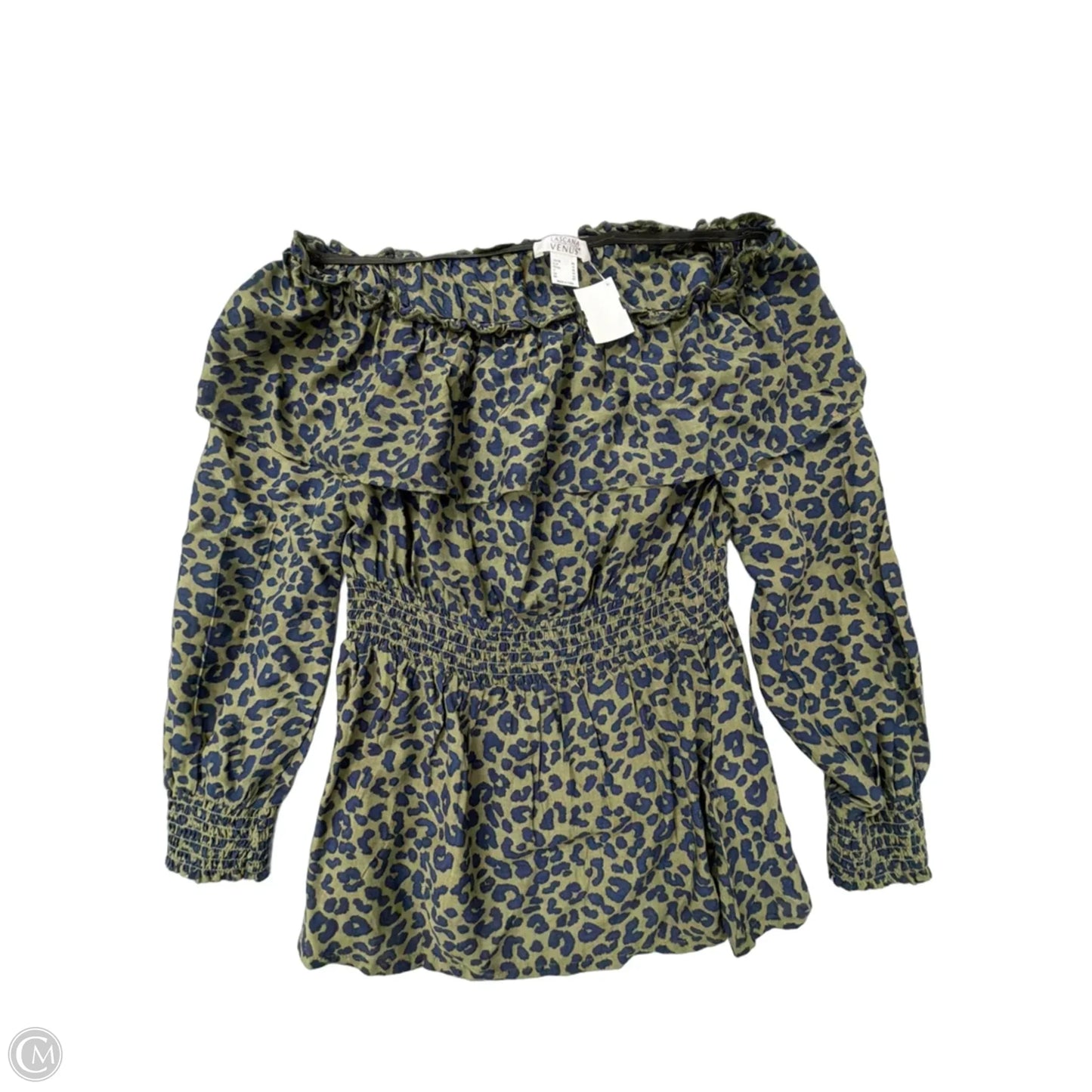 Top Long Sleeve By Lascana In Blue & Green, Size: Xs