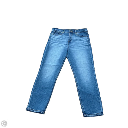 Jeans Cropped By Loft In Blue Denim, Size: 12