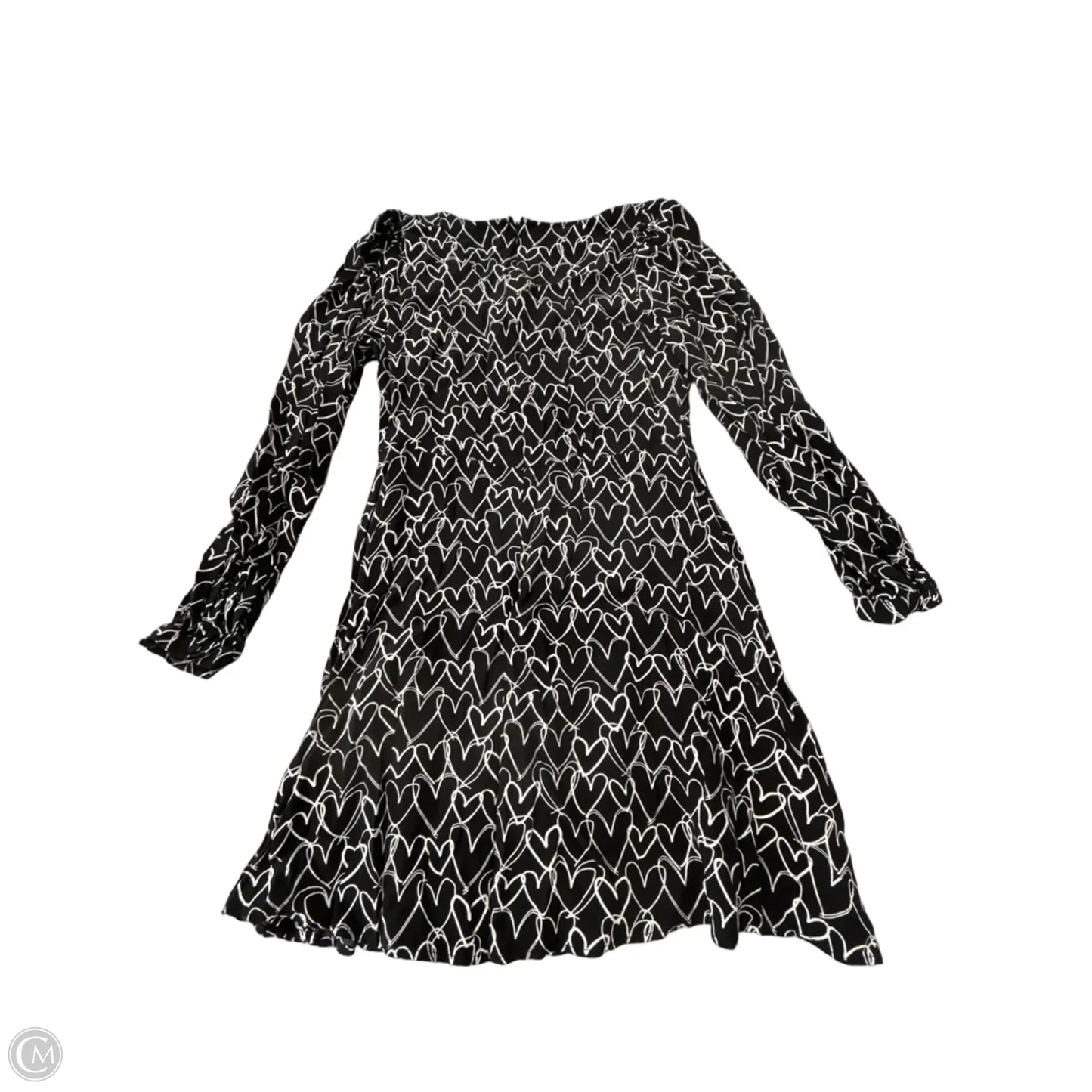 Dress Casual Midi By Loft In Black & White, Size: Xs
