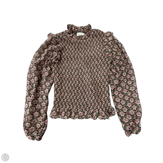 Top Long Sleeve By Molly Bracken In Floral Print, Size: S