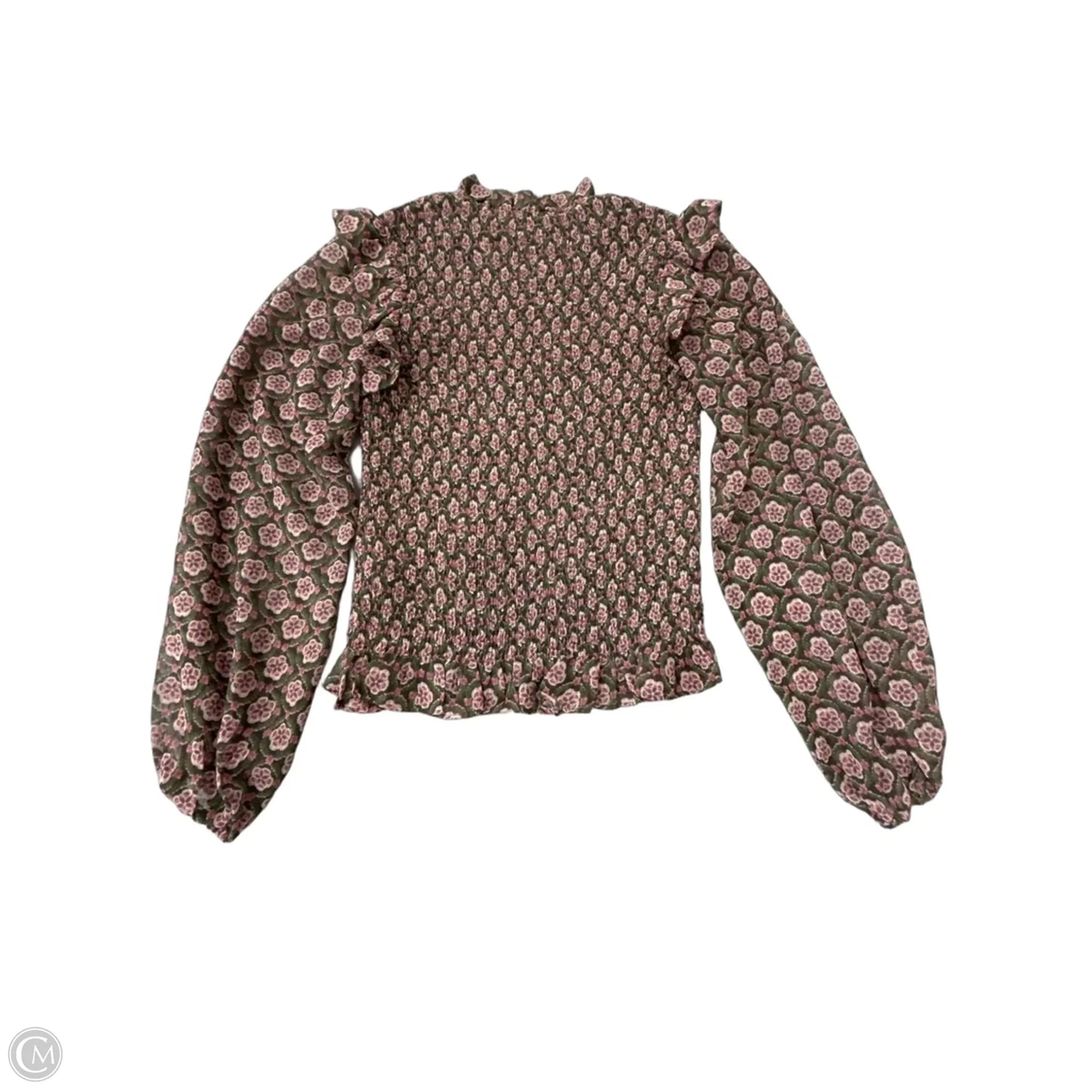 Top Long Sleeve By Molly Bracken In Floral Print, Size: S