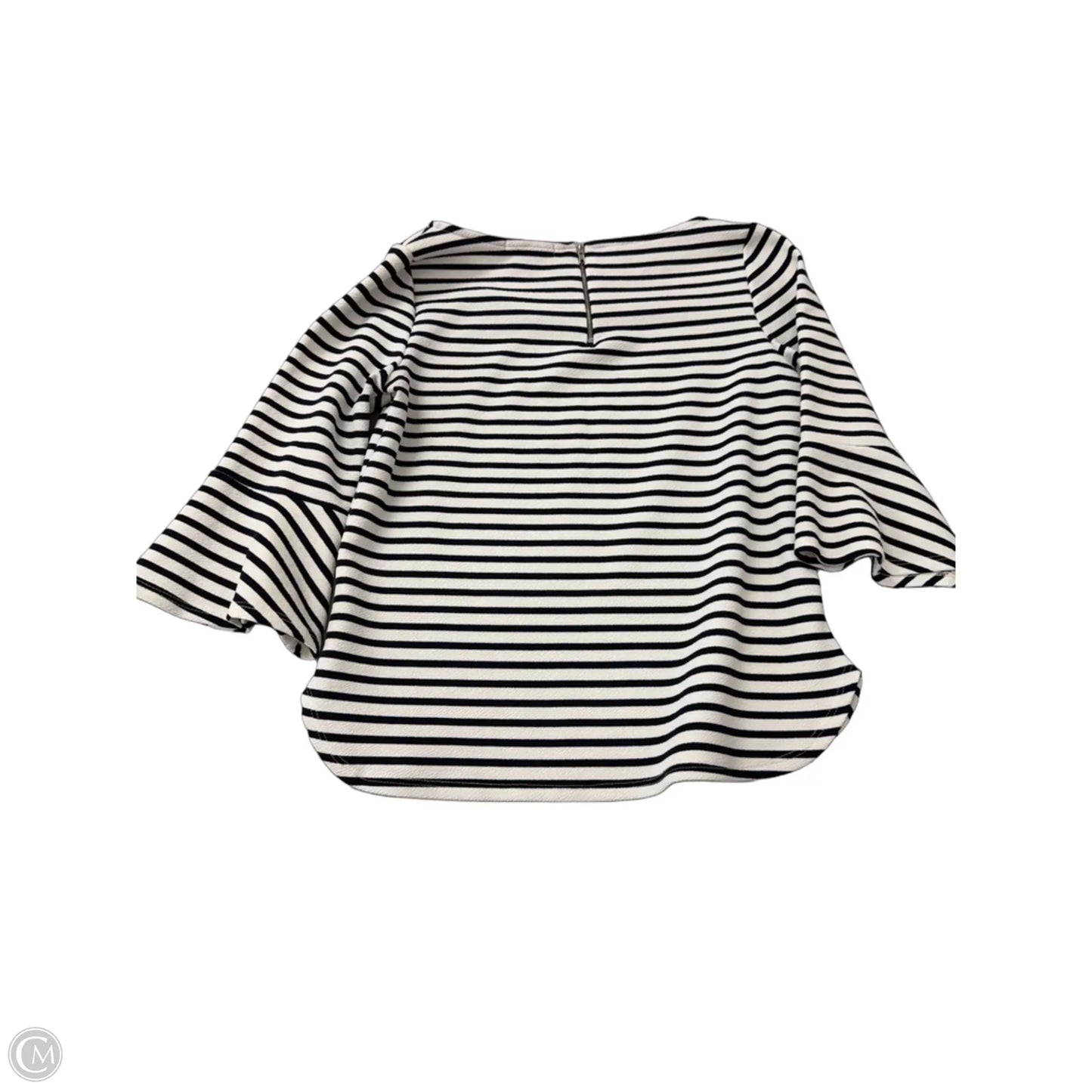 Top Long Sleeve By Green Envelope In Striped Pattern, Size: M