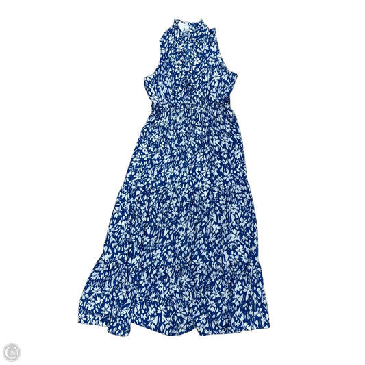Dress Casual Maxi By London Times In Blue & White, Size: M