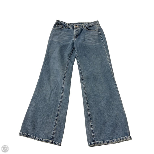 Jeans Wide Leg By Shein In Blue Denim, Size: 6