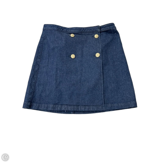 Skirt Mini & Short By Ann Taylor In Blue Denim, Size: M