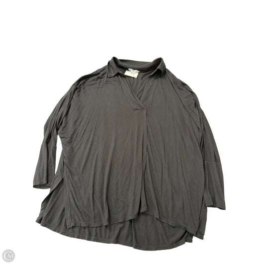 Top Long Sleeve By Time And Tru In Black, Size: Xl