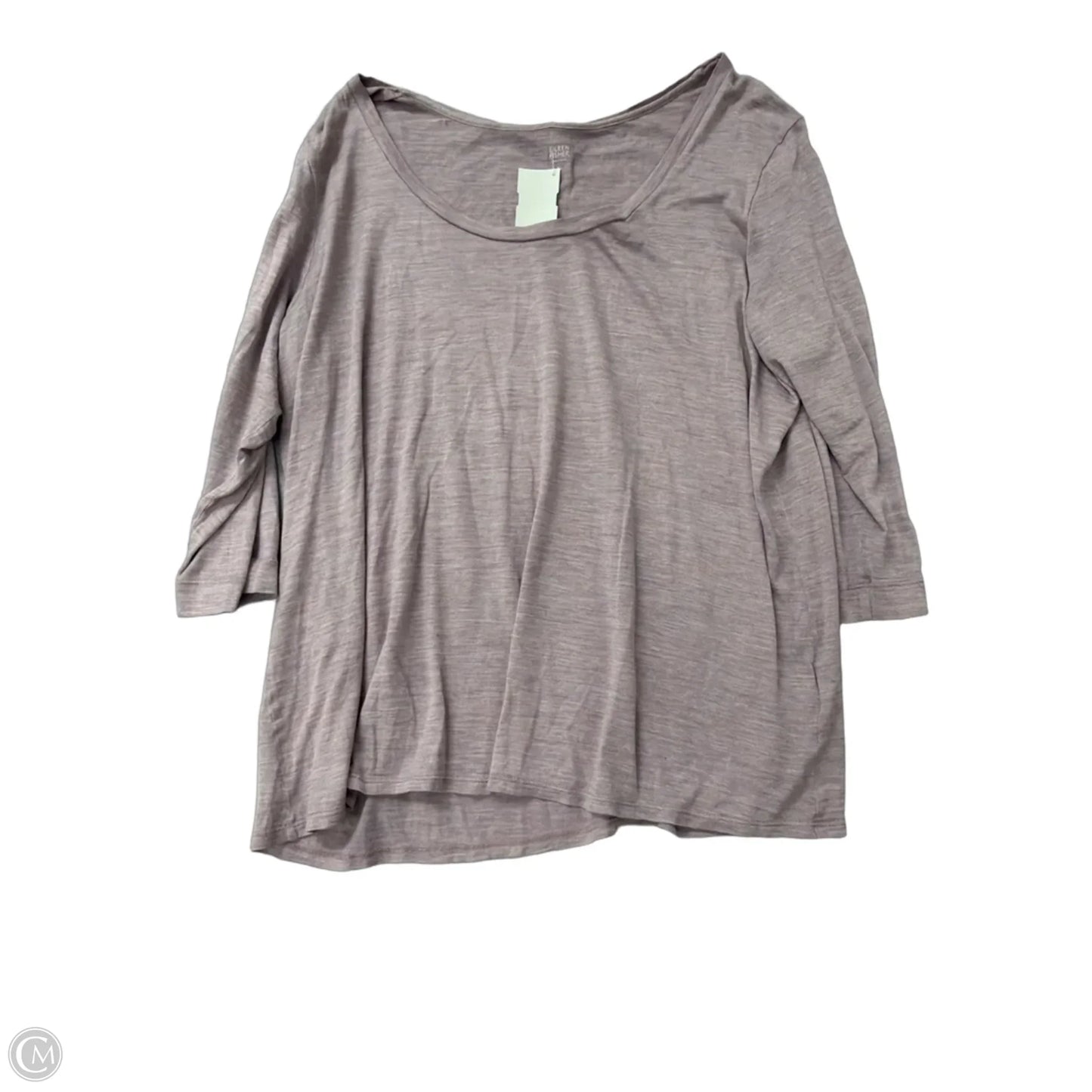 Top 3/4 Sleeve Basic By Eileen Fisher In Purple, Size: Xl
