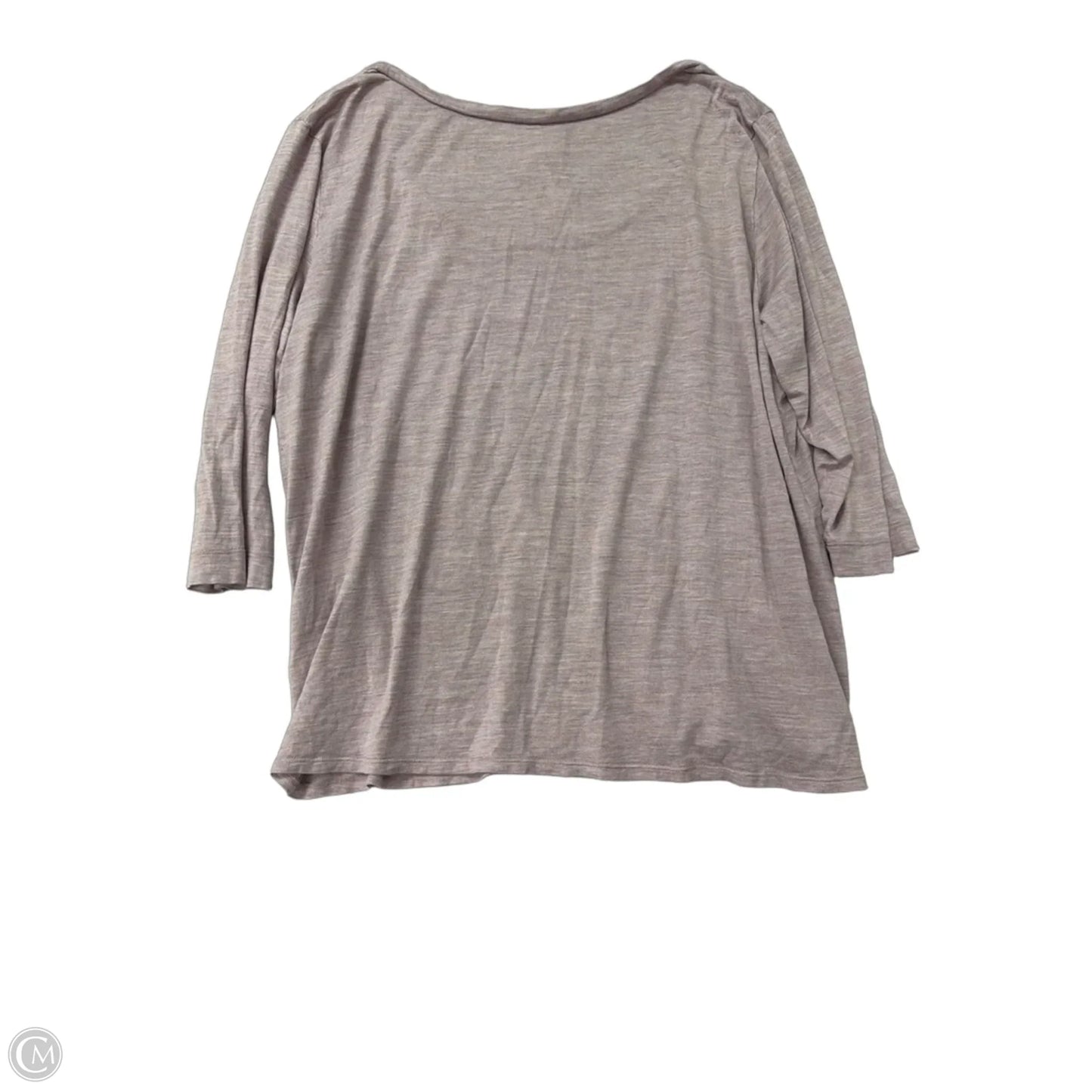 Top 3/4 Sleeve Basic By Eileen Fisher In Purple, Size: Xl
