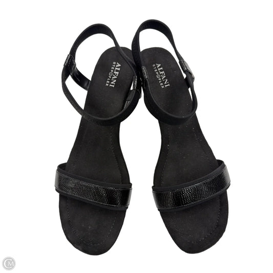 Sandals Heels Wedge By Alfani In Black, Size: 10