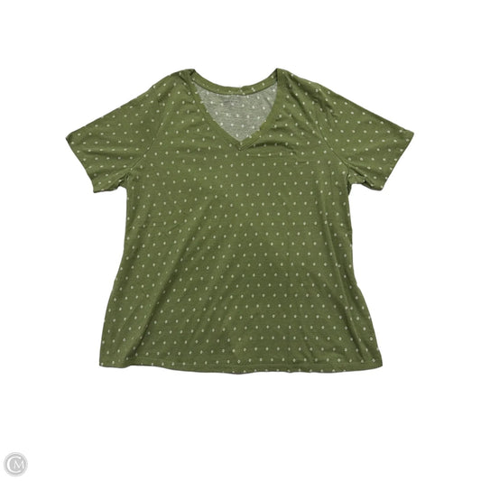 Top Short Sleeve By Lane Bryant In Green, Size: 1x