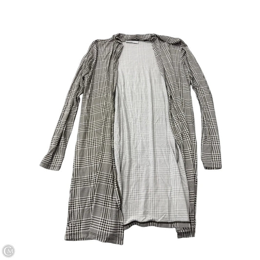 Cardigan By Lands End In Checkered Pattern, Size: Lp
