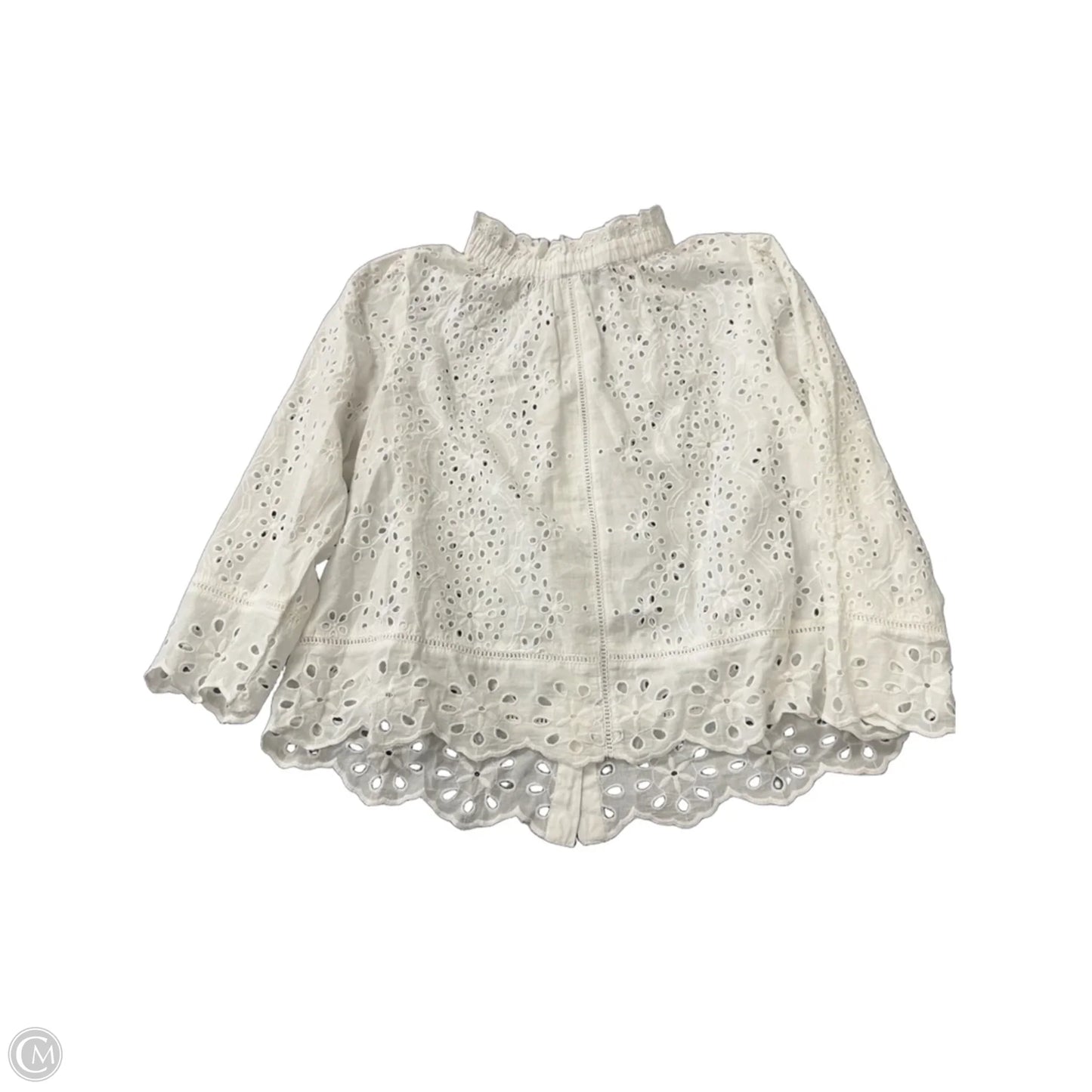 Top 3/4 Sleeve By jennifer & grace In White, Size: S