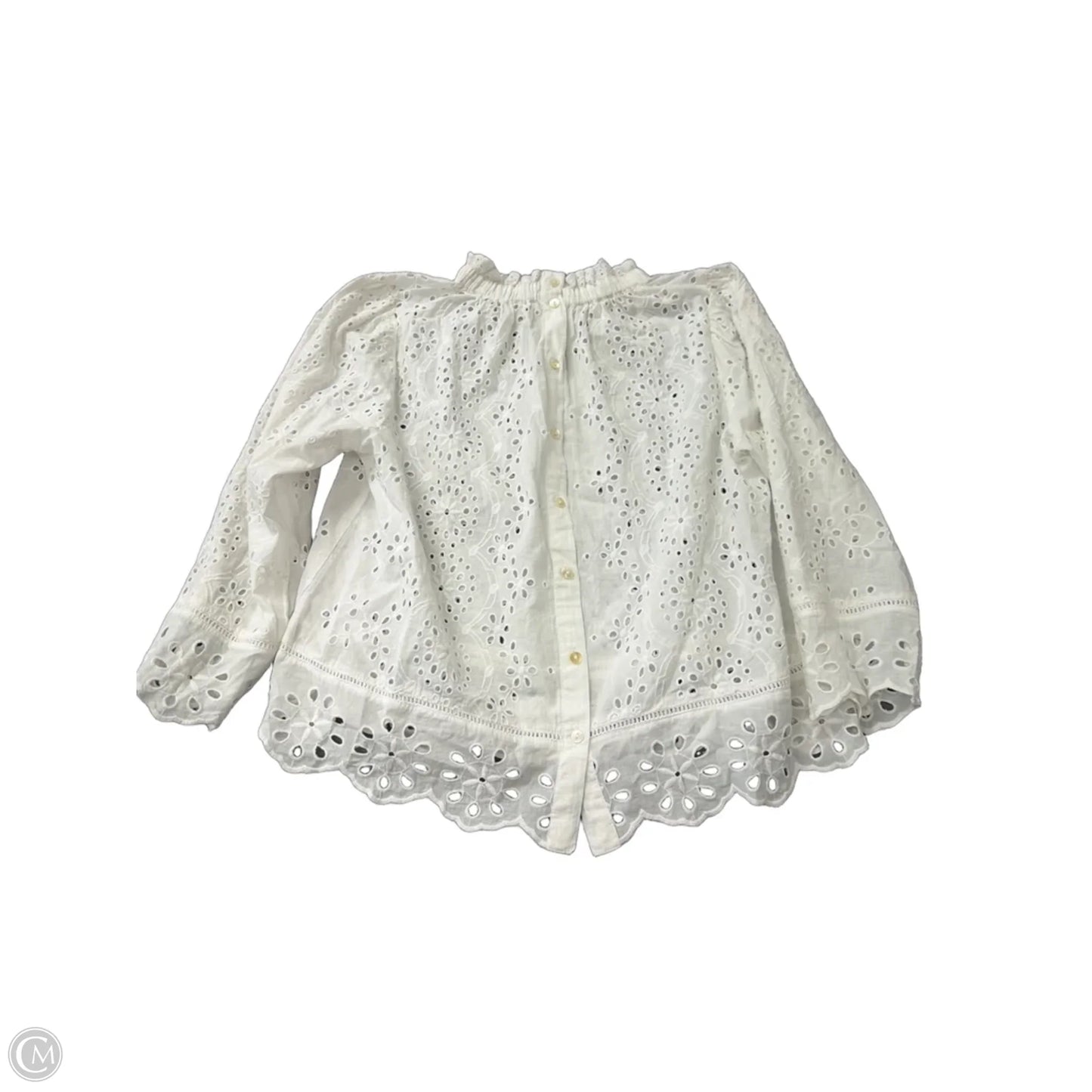 Top 3/4 Sleeve By jennifer & grace In White, Size: S
