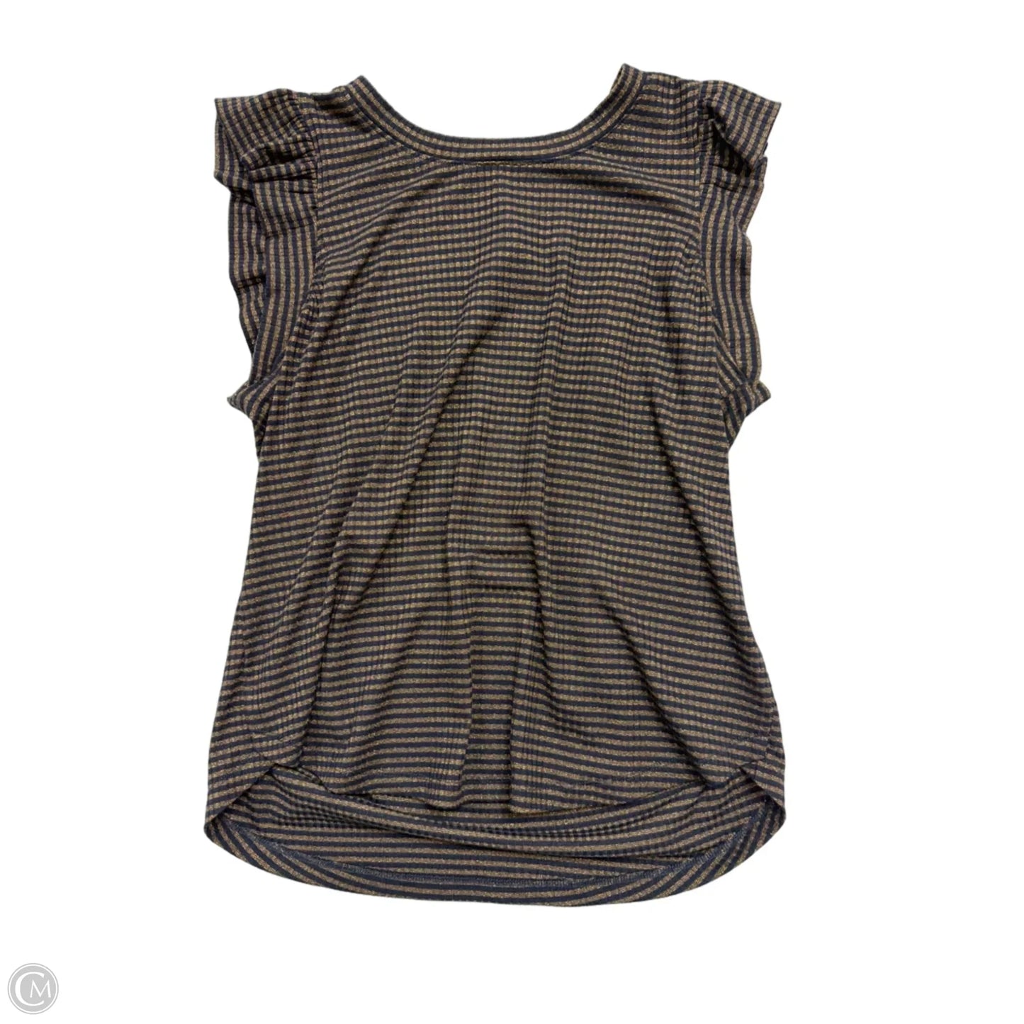 Top Sleeveless By Democracy In Striped Pattern, Size: M