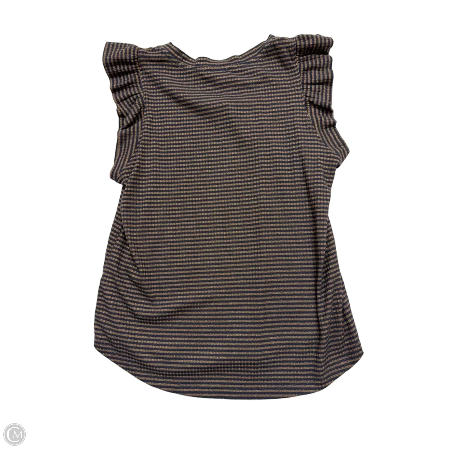 Top Sleeveless By Democracy In Striped Pattern, Size: M