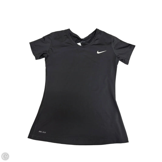 Athletic Top Short Sleeve By Nike Apparel In Black, Size: L