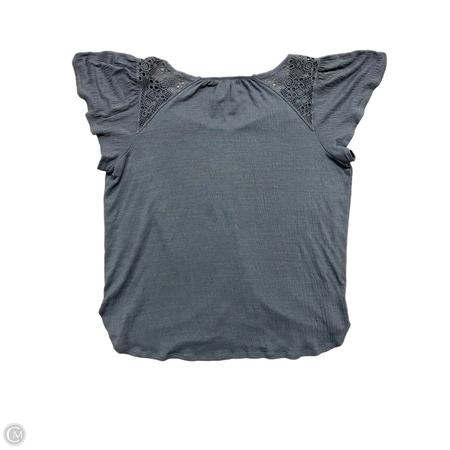 Top Short Sleeve By Max Studio In Blue, Size: 1x