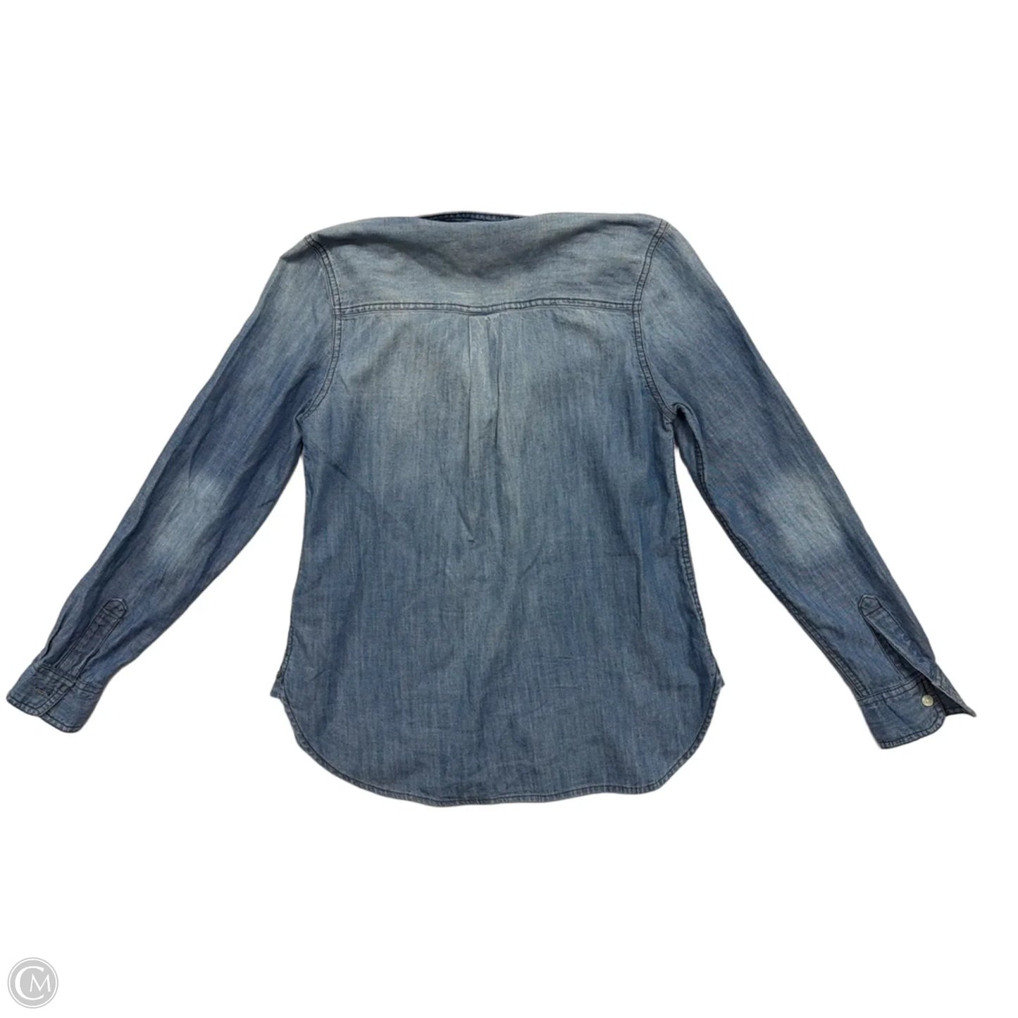 Top Long Sleeve By Old Navy In Blue Denim, Size: Xs