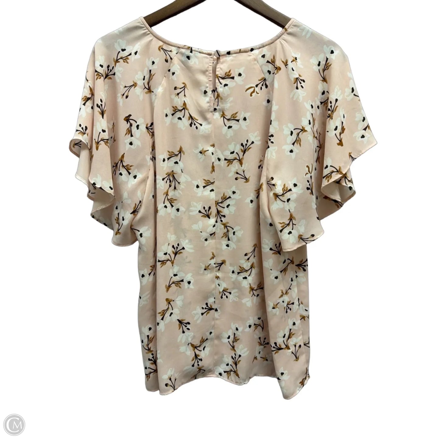 Top Short Sleeve By Ann Taylor In Pink, Size: L