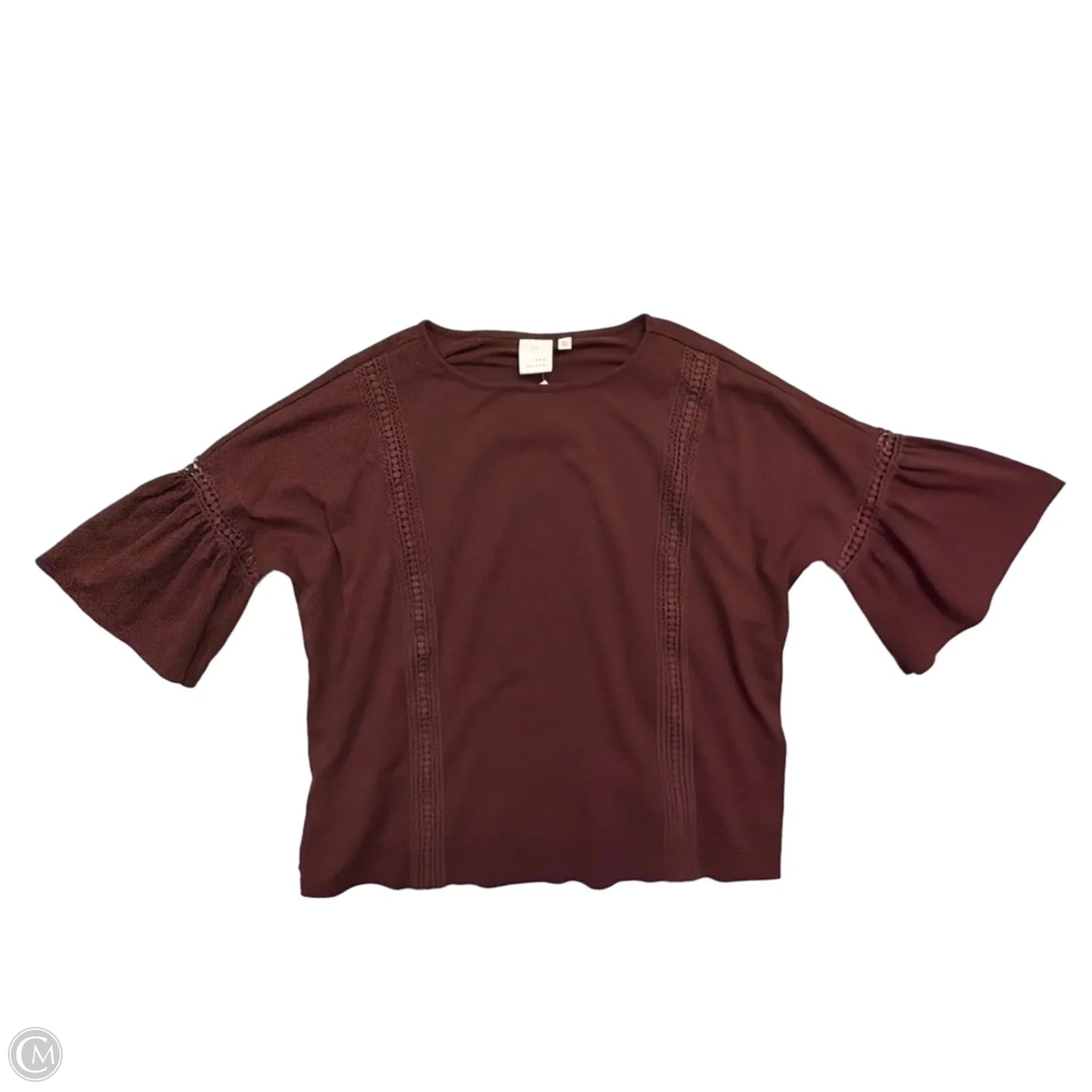 Top 3/4 Sleeve By Lc Lauren Conrad In Brown, Size: Xl