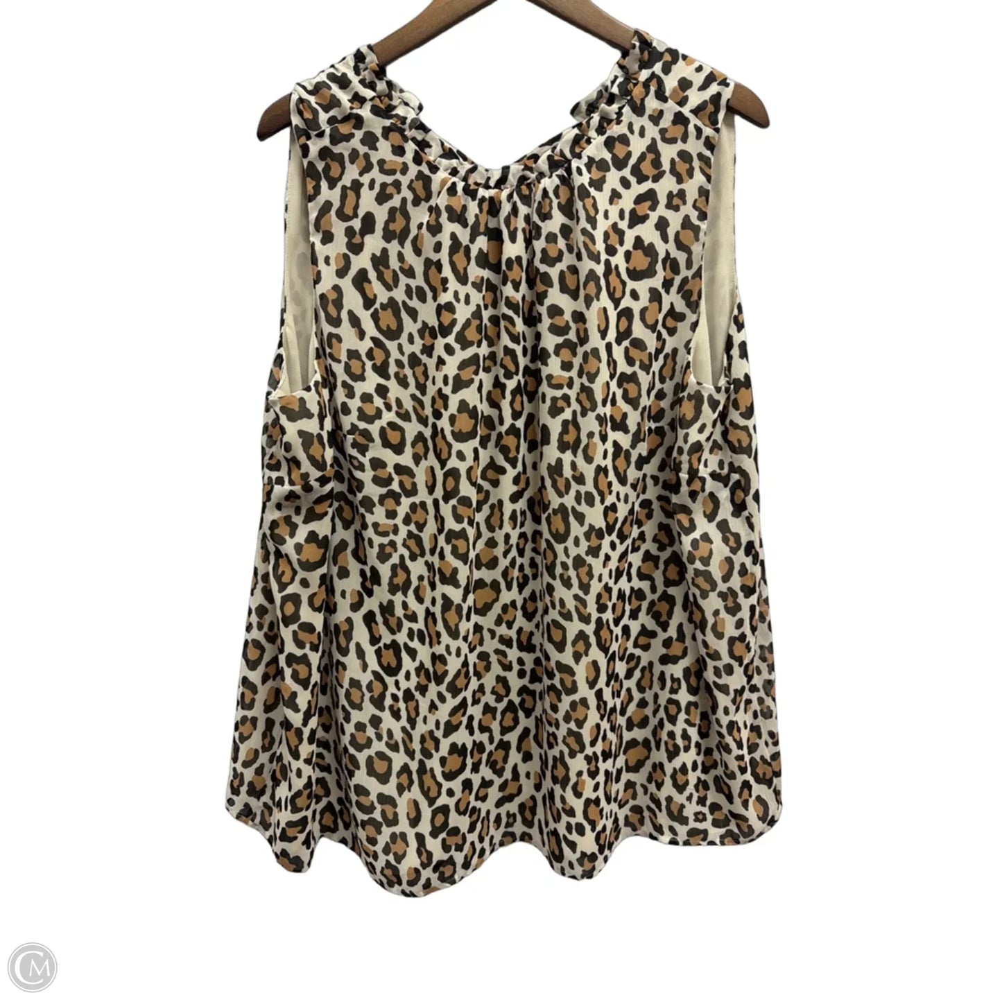 Top Sleeveless By Loft In Animal Print, Size: 1x