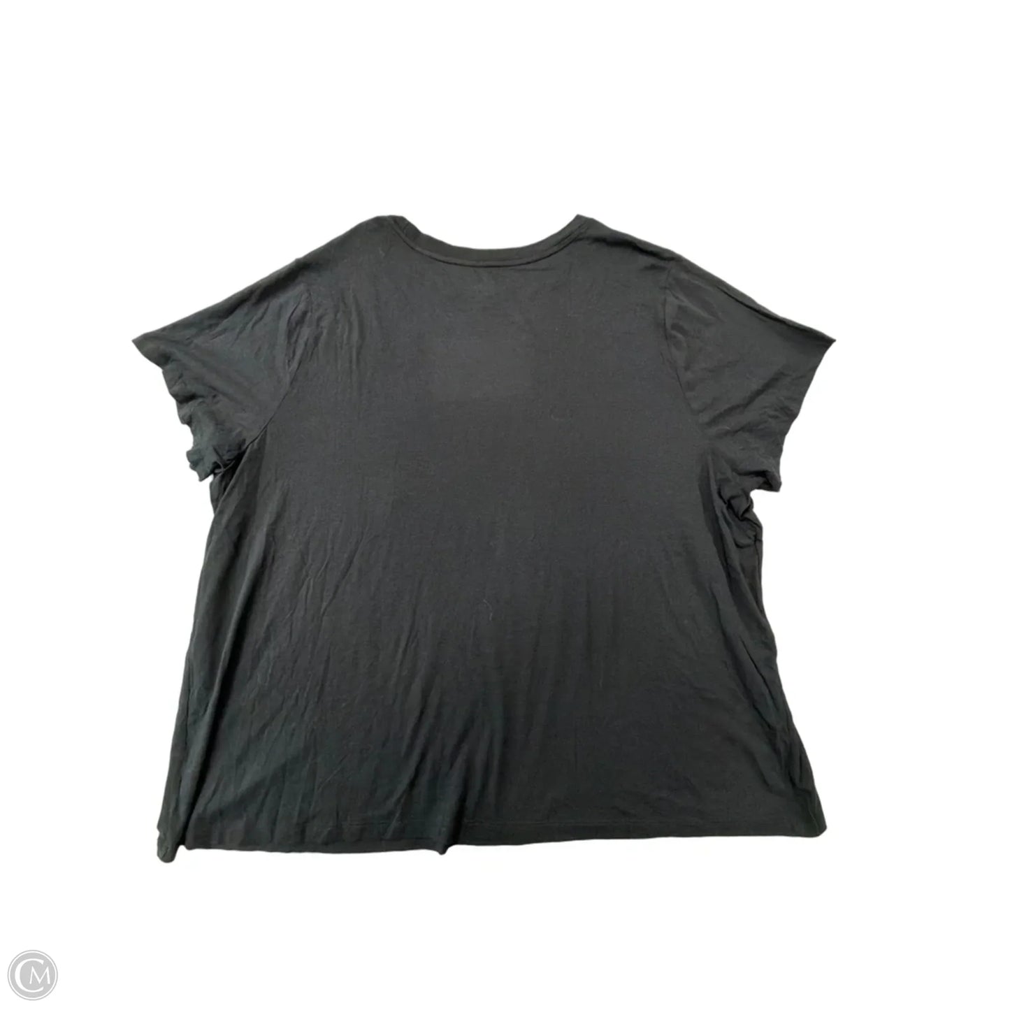 Top Short Sleeve Basic By A New Day In Black, Size: 4x